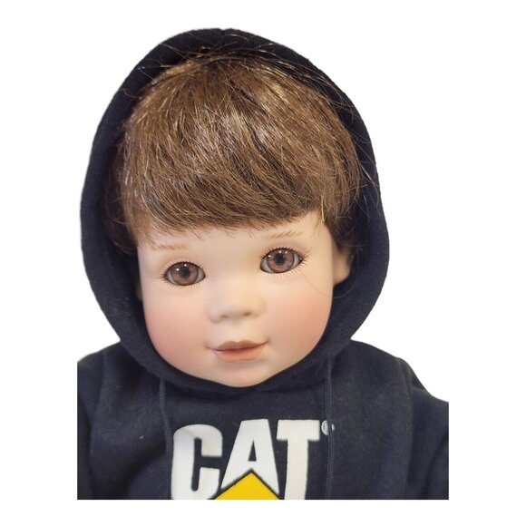 CAT Caterpillar Little Ryan Porcelain Doll 10" Vintage Farm Implement Collectibl - Picture 6 of 16